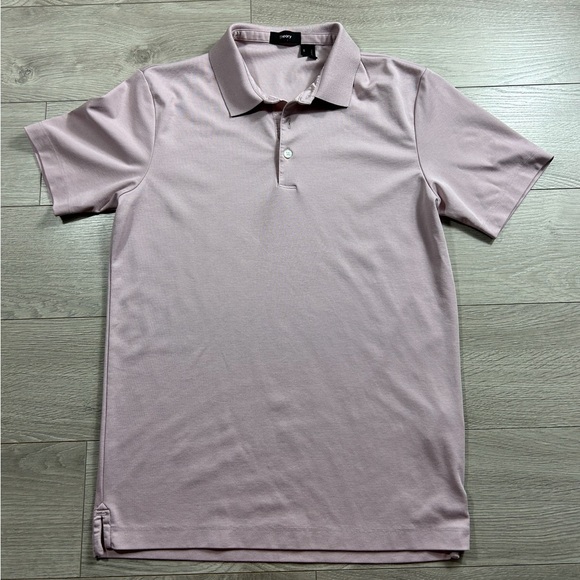 Theory Pink Button Front Polo Short Sleeve Shirt - Picture 2 of 8